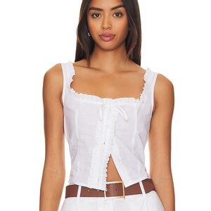 Revolve Cottage Top White Cotton